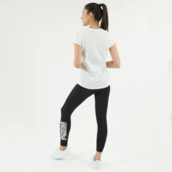 Puma Legging Fitness 7/8 Coton Majoritaire Extensible Femme - Logo Noir Blanc -Puma Soldes Boutique legging fitness 78 coton majoritaire extensible femme logo noir blanc 3