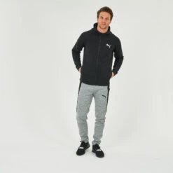 Puma Reconditionné - Sweat Zippé à Capuche Col Droit Homme Avec Poche - Très Bon État