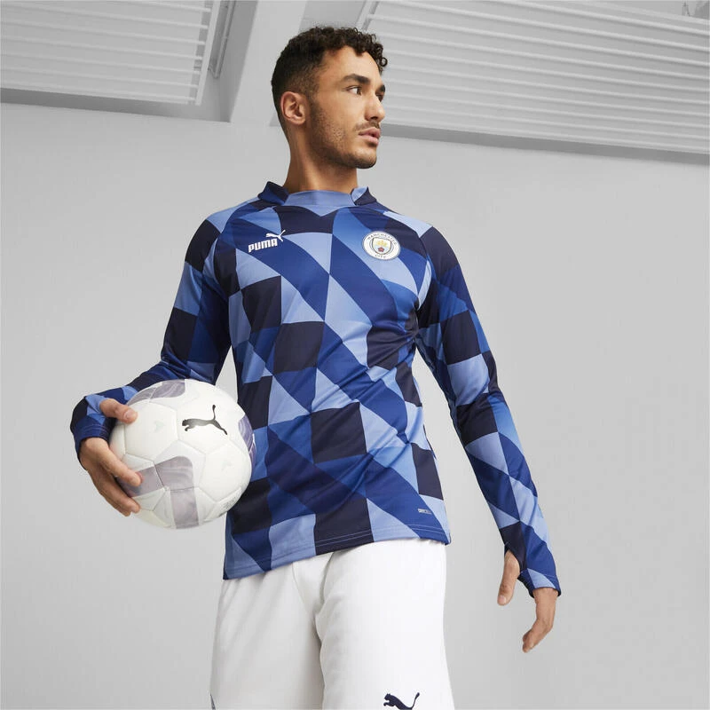 Sweat D'avant-match Manchester City Homme PUMA 2 Sweat D'avant-match Manchester City Homme PUMA – Image 2