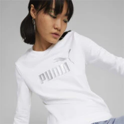 Sweat Essentials+ Metallic Logo Crew Neck Femme PUMA 7 Sweat Essentials+ Metallic Logo Crew Neck Femme PUMA -Puma Soldes Boutique sweat essentials metallic logo crew neck femme puma 2