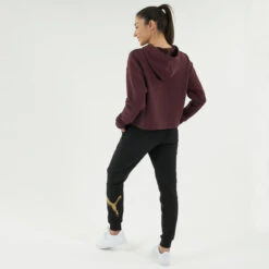 Puma Sweat-shirt à Capuche Col Rond Femme Droit - Bordeaux -Puma Soldes Boutique sweat shirt a capuche col rond femme droit bordeaux 2