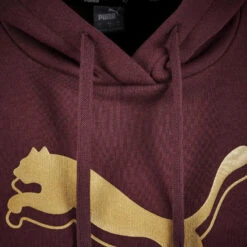 Puma Sweat-shirt à Capuche Col Rond Femme Droit - Bordeaux -Puma Soldes Boutique sweat shirt a capuche col rond femme droit bordeaux 3