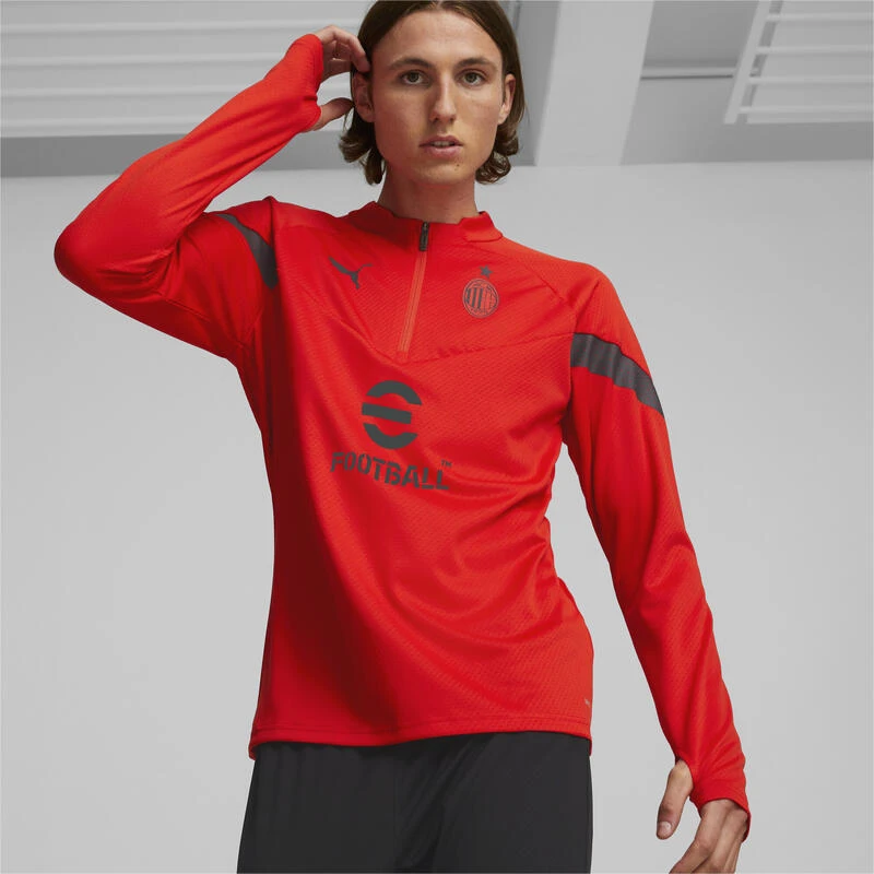 Top D’entraînement De Football à Fermeture Zippée 1/4 A.C. Milan Homme PUMA 2 Top D’entraînement De Football à Fermeture Zippée 1/4 A.C. Milan Homme PUMA – Image 2